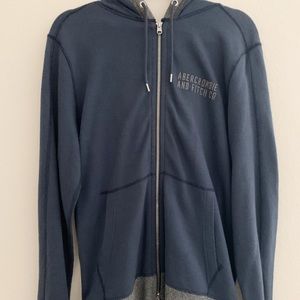Abercrombie Logo Zip-Up Sweatshirt, Men’s Medium